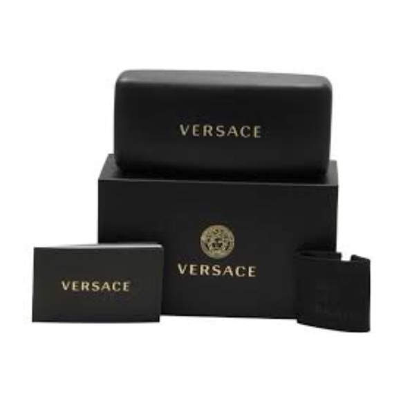 NEW VERSACE SUNGLASSES VE2199 1000/6G SHIELD VE2199 BLACK - Picture 7 of 7